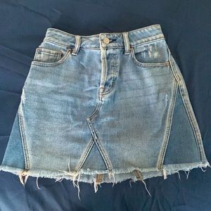 Pacsun mix matched patterned denim skirt